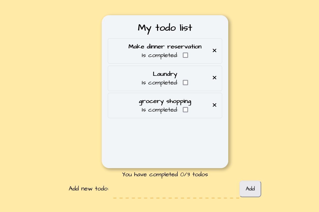 todo list